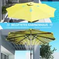 Miniatyrbild 6 av 10: Rootz Parasol Ø294cm - Garden Paraply - Outdoor Canopy - Easy Tilt & Crank - 180 GSM Polyester - 294CM X 247CM