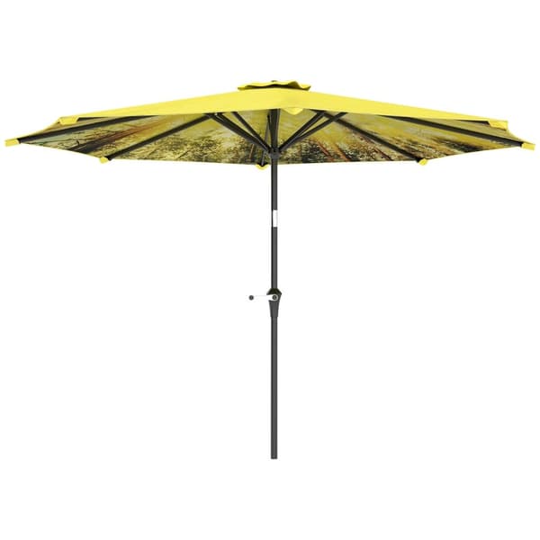 Rootz Parasol Ø294cm - Garden Paraply - Outdoor Canopy - Easy Tilt & Crank - 180 GSM Polyester - 294CM X 247CM