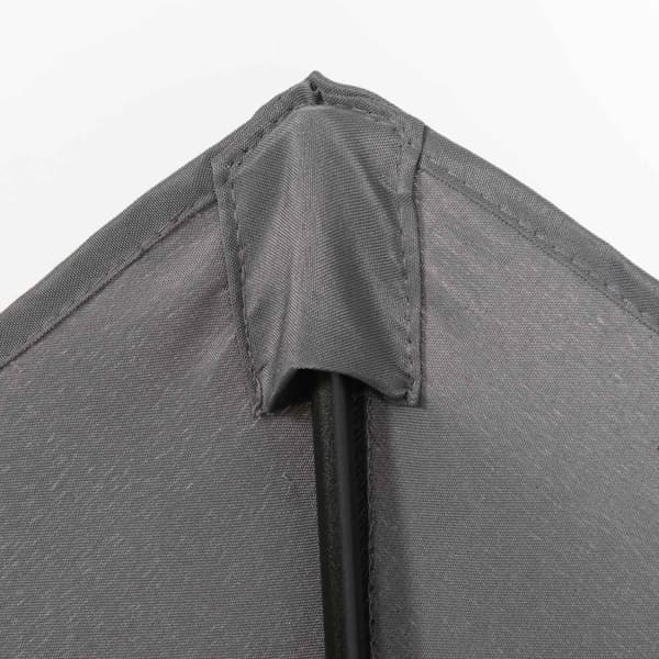 Rootz Parasol Ø196cm - Sunshade - balkongskärm - Bärbar skugga - Aluminiumram - Ø1.96m x 2,04 hm grå