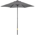 Miniatyrbild 10 av 10: Rootz Parasol Ø196cm - Sunshade - balkongskärm - Bärbar skugga - Aluminiumram - Ø1.96m x 2,04 hm grå