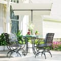 Miniatyrbild 8 av 10: Rootz Parasol - Roting Sunshade - Justerbar trädgårdsskärm - UV -skydd UPF 50+ - 150x205cm Vit och svart