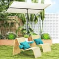Miniatyrbild 9 av 10: Rootz Parasol - Roting Sunshade - Justerbar trädgårdsskärm - UV -skydd UPF 50+ - 150x205cm Vit och svart