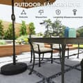 Miniatyrbild 6 av 10: Rootz Parasol Stand - Fillable Paraply Base - Utomhusparaplyhållare - HDPE -plast - Upp till 30 kg - Ø56 x 40 cm