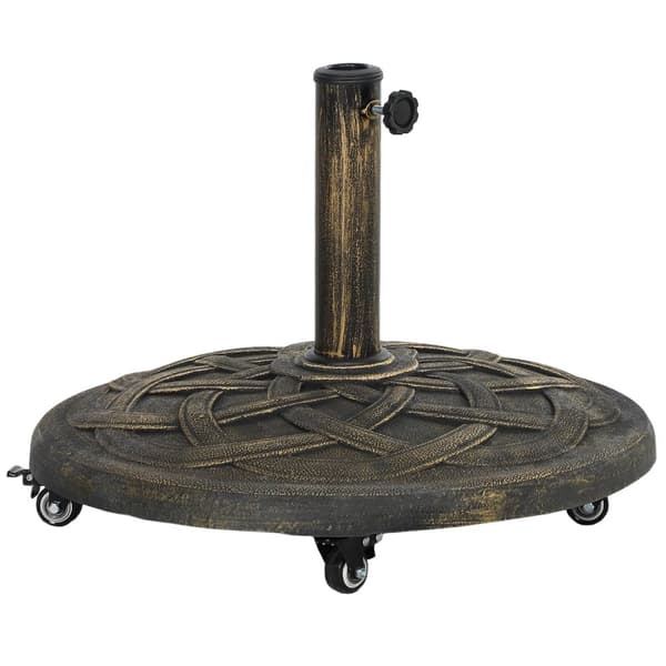 Rootz Parasol Stand - Paraply Stand - Holder With Roller - Stable Base - Ø54,5 x 40,5H cm