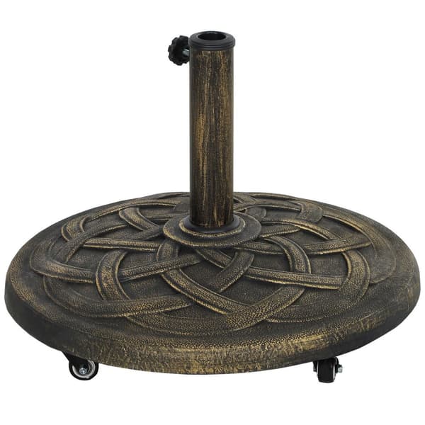 Rootz Parasol Stand - Paraply Stand - Holder With Roller - Stable Base - Ø54,5 x 40,5H cm