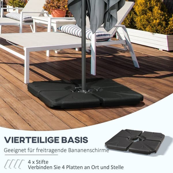 Rootz Parasol Stand Base Weights - Fillable HDPE Plast