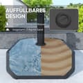 Miniatyrbillede 4 af 10: Rootz Parasol Stand - Paraply Holder - Fillable Base - Pålidelig stabilitet - 45 cm x 45 cm x 25 cm