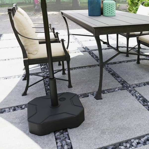 Rootz Parasol Stand - Paraply Holder - Fillable Base - Pålidelig stabilitet - 45 cm x 45 cm x 25 cm