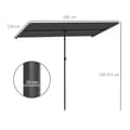 Miniatyrbillede 3 af 10: Rootz Parasol Garden Paraply - Sunshade - Udendørs baldakin - 180 ° Rotatabel - 150x205 cm - Black -UV beskyttelse UPF 50+