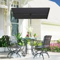 Miniatyrbillede 8 af 10: Rootz Parasol Garden Paraply - Sunshade - Udendørs baldakin - 180 ° Rotatabel - 150x205 cm - Black -UV beskyttelse UPF 50+