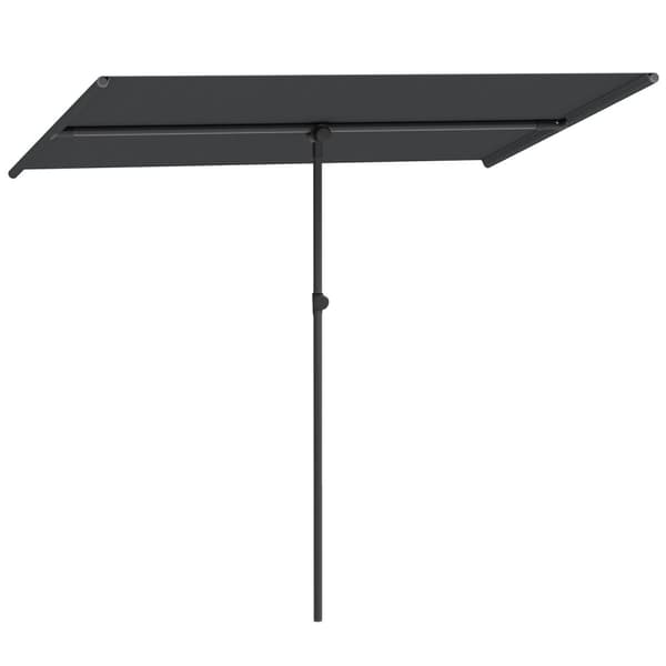 Rootz Parasol Garden Paraply - Sunshade - Udendørs baldakin - 180 ° Rotatabel - 150x205 cm - Black -UV beskyttelse UPF 50+