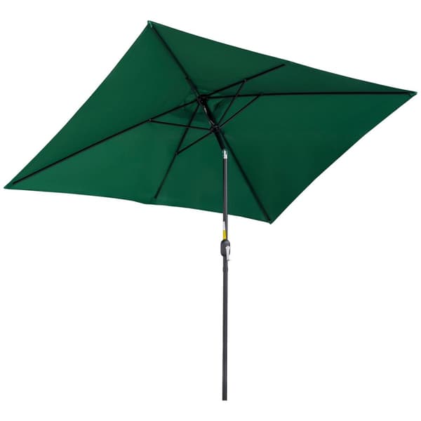 Rootz Suorakulmainen parasoli - alumiinipuutarhan sävy - UV -suojaus - 2,95m x 1,95 m x 2,53m - korkea tiheys polyesteri
