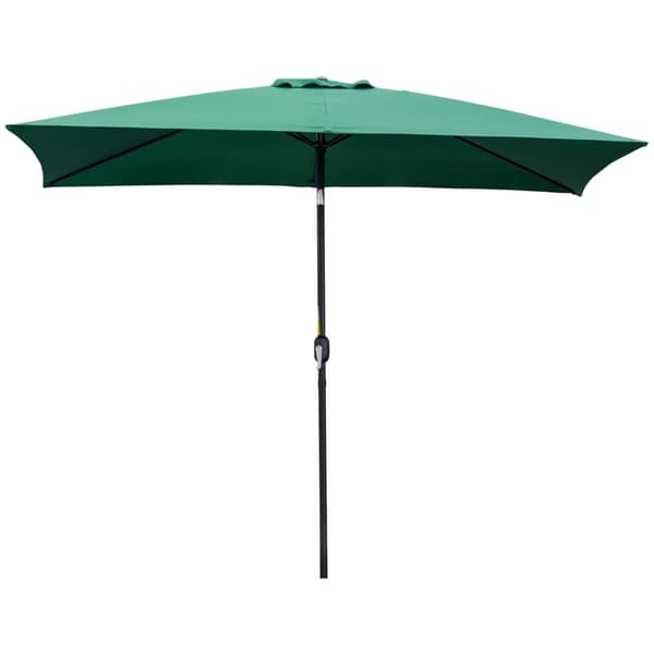 Rootz Suorakulmainen parasoli - alumiinipuutarhan sävy - UV -suojaus - 2,95m x 1,95 m x 2,53m - korkea tiheys polyesteri
