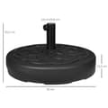 Miniatyrbild 3 av 10: Rootz Shield Base Parasol Stand - Paraply Holder - Canopy Anchor - Water/Sand Fillable - Black - Ø56 X 30,5H CM