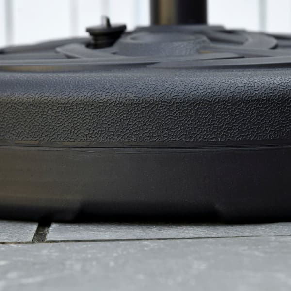 Rootz Shield Base Parasol Stand - Paraply Holder - Canopy Anchor - Water/Sand Fillable - Black - Ø56 X 30,5H CM