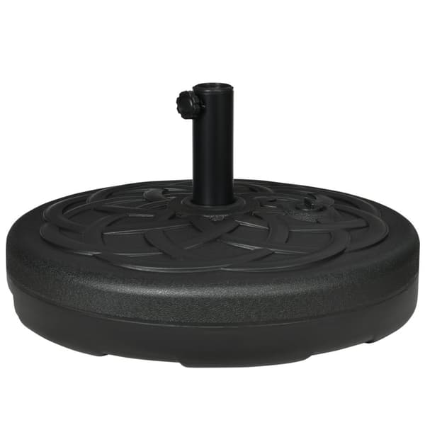 Rootz Shield Base Parasol Stand - Paraply Holder - Canopy Anchor - Water/Sand Fillable - Black - Ø56 X 30,5H CM