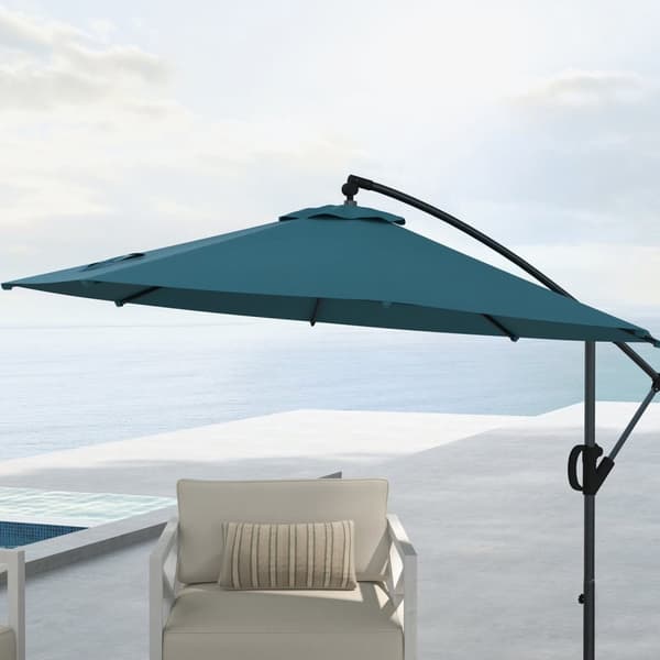 Rootzin sivun kallistettava Parasol - Sun Shade - Ulko -sateenvarjo - UV -suojaus 30+ - 293 cm x 260cm