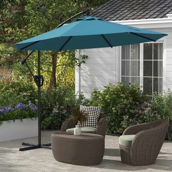 Rootzin sivun kallistettava Parasol - Sun Shade - Ulko -sateenvarjo - UV -suojaus 30+ - 293 cm x 260cm