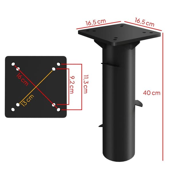 Rootz paraply stand - Sun paraply base - Floor Holder Parasols - Holdbar metalstabilitet - 16,5 x 16,5 x 40 cm