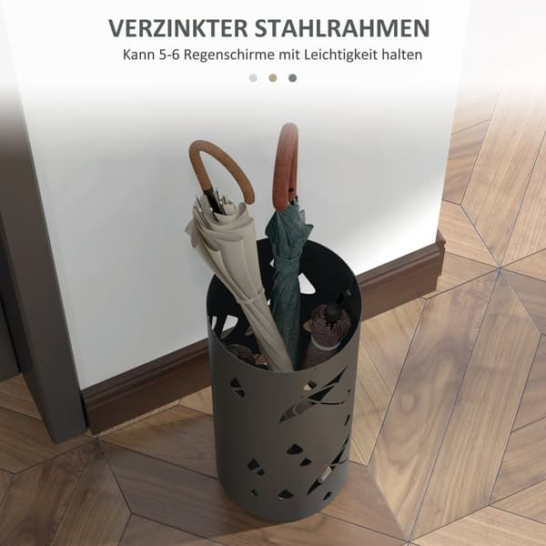 Rootz paraply stand - Parasol Holder - Steel Column Stand - Aftageligt rum - Ø17 x 41H cm - Rust -fri - Stilfuldt og holdbart design