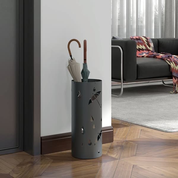 Rootz paraply stand - Parasol Holder - Steel Column Stand - Aftageligt rum - Ø17 x 41H cm - Rust -fri - Stilfuldt og holdbart design