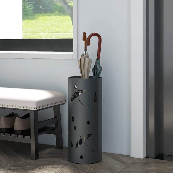 Rootz paraply stand - Parasol Holder - Steel Column Stand - Aftageligt rum - Ø17 x 41H cm - Rust -fri - Stilfuldt og holdbart design