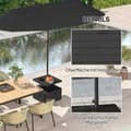 Miniatyrbillede 8 af 10: Rootz Terrace Screen Stand - Haveskærm - Parasol Stand - Holdbar plast - 53 cm x 53 cm x 45 cm