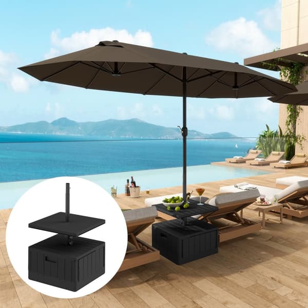 Rootz Terrace Screen Stand - Haveskærm - Parasol Stand - Holdbar plast - 53 cm x 53 cm x 45 cm