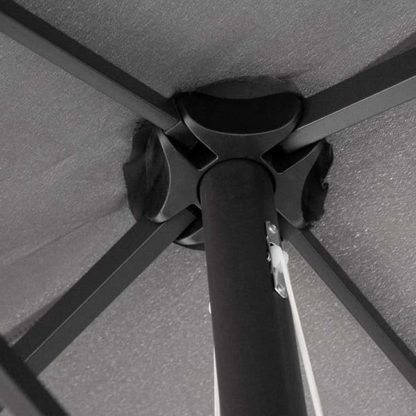 Rootz XXL Garden Parasol - Outdoor Screen - Sunshade Paraply - Optimal solskydd - 4,6 m x 2,7 m x 2,4 m - Stålmast - Högt tätt polyester - Grå