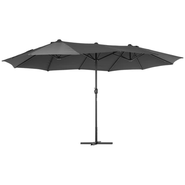 Rootz XXL Garden Parasol - Outdoor Screen - Sunshade Paraply - Optimal solskydd - 4,6 m x 2,7 m x 2,4 m - Stålmast - Högt tätt polyester - Grå