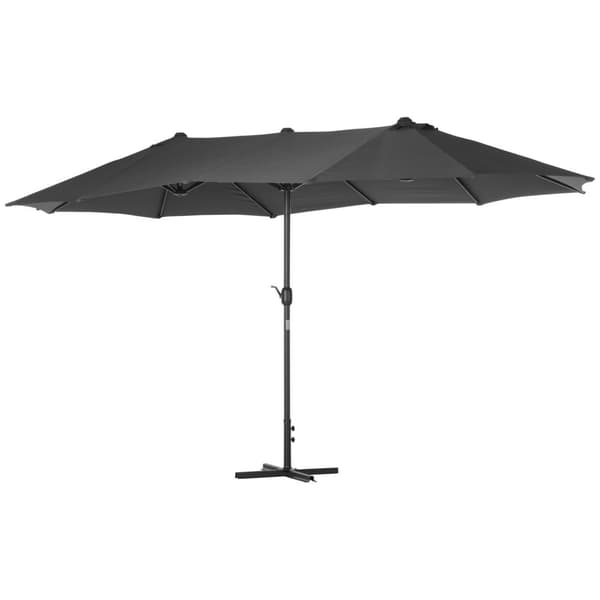Rootz XXL Garden Parasol - Outdoor Screen - Sunshade Paraply - Optimal solskydd - 4,6 m x 2,7 m x 2,4 m - Stålmast - Högt tätt polyester - Grå
