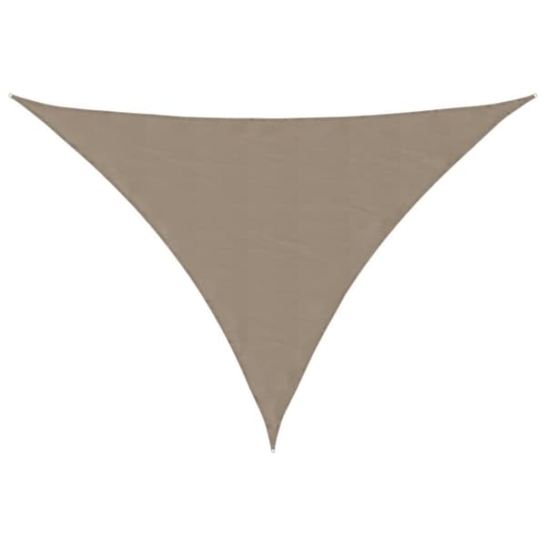 Solsegel Oxfordtyg trekantigt 4x5x5 m taupe