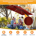 Miniatyrbild 3 av 9: Parasol Ø300cm obrotowy, uchylny, LED, obrót 360°, parasol marketowy, czerwony