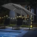 Miniatyrbild 9 av 9: Parasol Ø300cm obrotowy, uchylny, LED, obrót 360°, parasol marketowy, czerwony