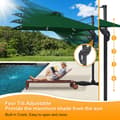 Miniatyrbild 4 av 9: Parasol Ø300cm obrotowy, uchylny, LED, obrót 360°, rynkowy, zielony