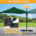 Miniatyrbild 5 av 9: Parasol Ø300cm obrotowy, uchylny, LED, obrót 360°, rynkowy, zielony