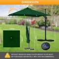 Miniatyrbild 2 av 9: Parasol Ø300cm obrotowy, uchylny, LED, obrót 360°, rynkowy, zielony