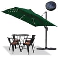 Miniatyrbild 1 av 9: Parasol Ø300cm obrotowy, uchylny, LED, obrót 360°, rynkowy, zielony