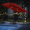Miniatyrbild 9 av 9: Parasol Ø300cm obrotowy, uchylny, LED, obrót 360°, parasol rynkowy, szary