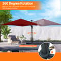 Miniatyrbild 4 av 9: Parasol Ø300cm obrotowy, uchylny, obrót 360°, parasol rynkowy, czerwony