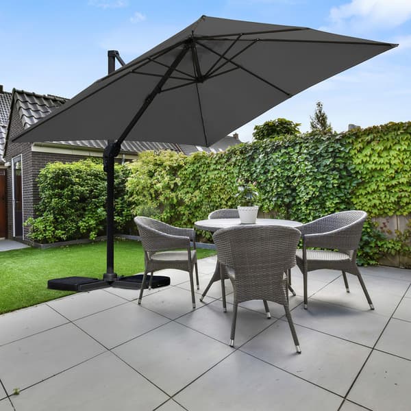 Parasol Ø300cm obrotowy, uchylny, obrót 360°, parasol rynkowy, czerwony