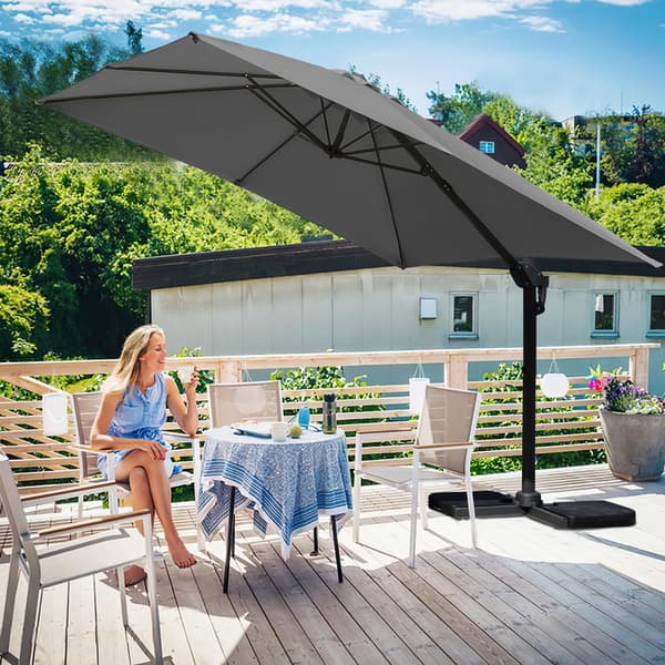 Parasol Ø300cm obrotowy, uchylny, obrót 360°, parasol rynkowy, czerwony