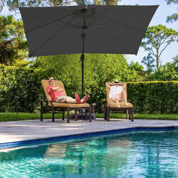Parasol Ø300cm obrotowy, uchylny, obrót 360°, parasol rynkowy, czerwony