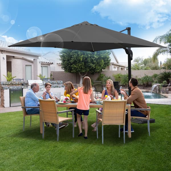Parasol Ø300cm obrotowy, uchylny, obrót 360°, parasol rynkowy, czerwony