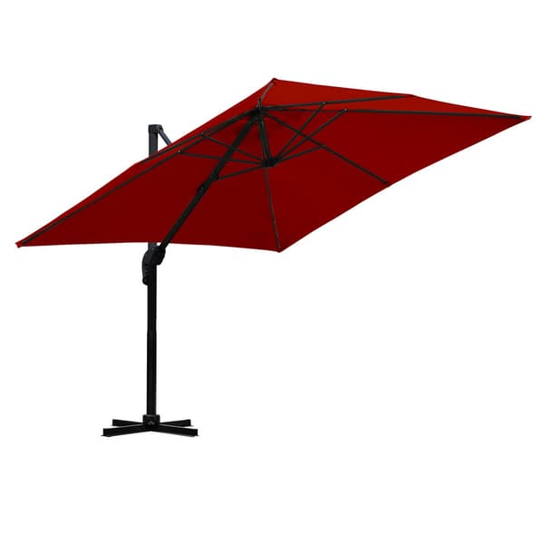 Parasol Ø300cm obrotowy, uchylny, obrót 360°, parasol rynkowy, czerwony