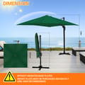 Miniatyrbild 2 av 9: Parasol Ø300cm obrotowy, uchylny, obrót 360°, parasol rynkowy, zielony