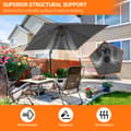 Miniatyrbild 3 av 9: Parasol Ø300cm obrotowy, uchylny, obrót 360°, parasol rynkowy, szary