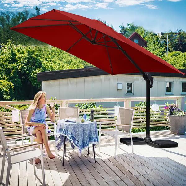 Parasol Ø300cm obrotowy, uchylny, obrót 360°, parasol rynkowy, szary