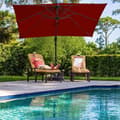 Miniatyrbild 7 av 9: Parasol Ø300cm obrotowy, uchylny, obrót 360°, parasol rynkowy, szary