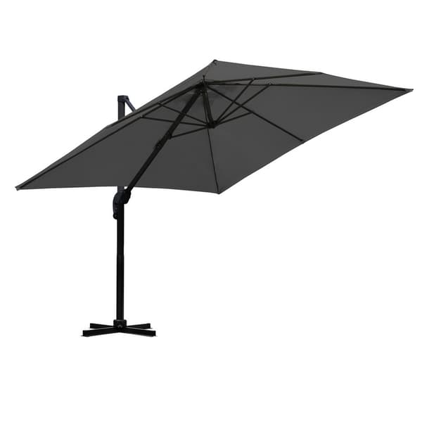 Parasol Ø300cm obrotowy, uchylny, obrót 360°, parasol rynkowy, szary